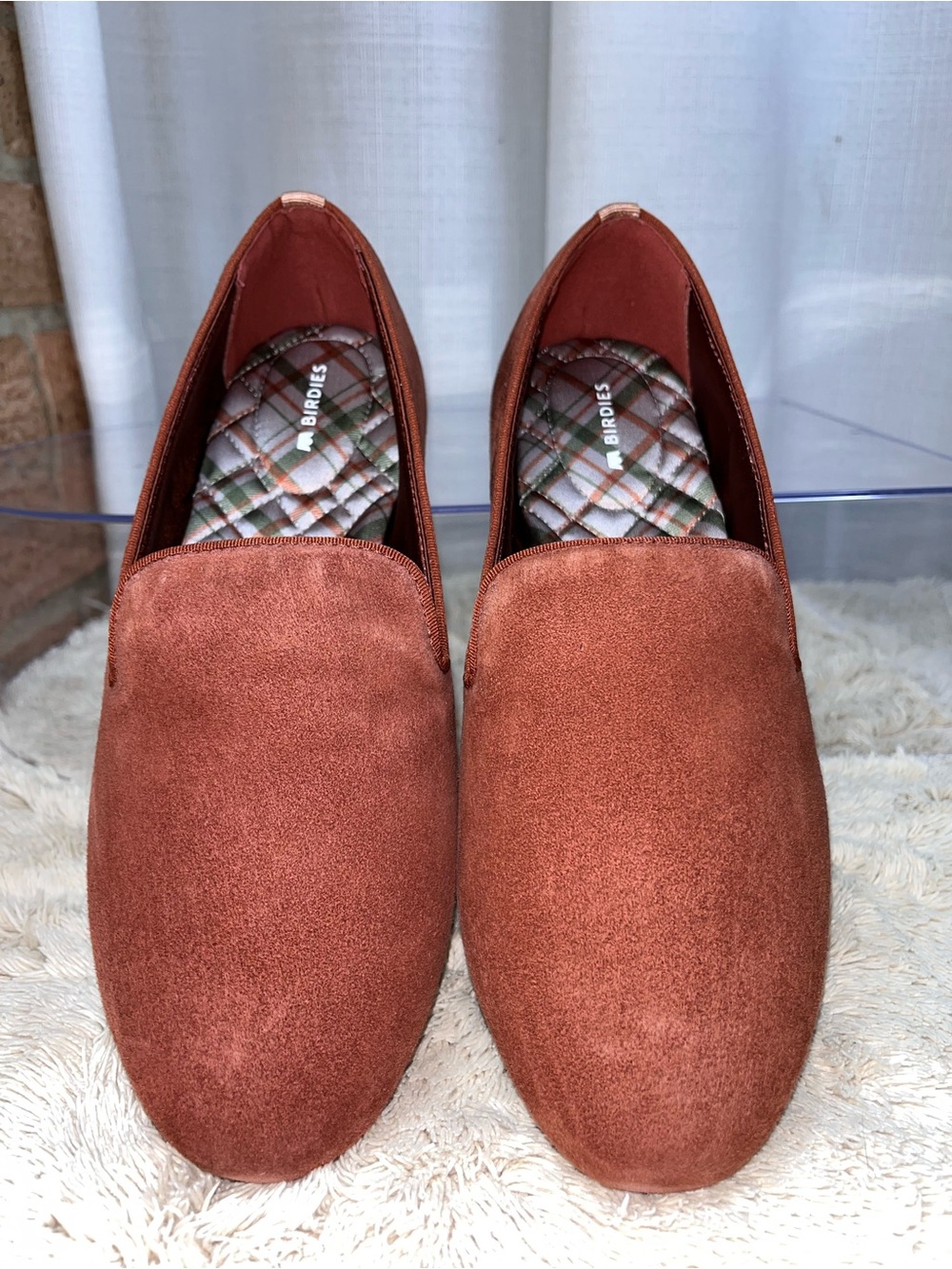 Birdies Starling Suede Loafers Size 8 Terracotta